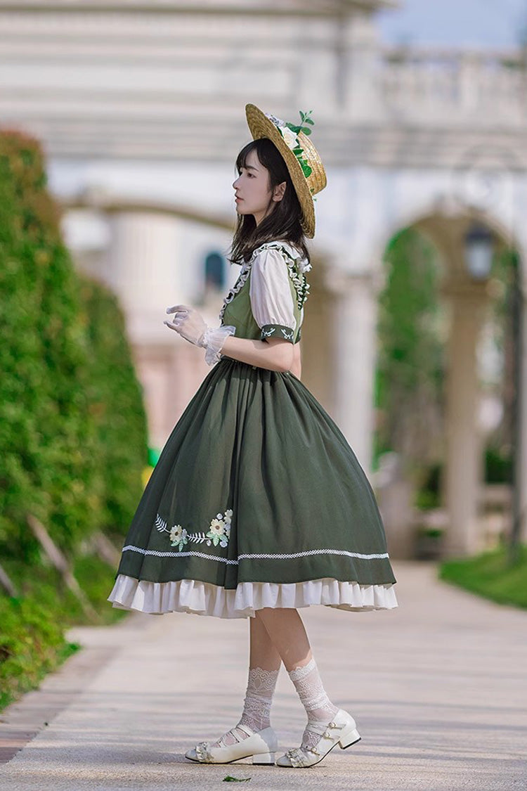 Sweet Lolita Dress - Multi-color Doll Collar, Multi-Color, Classic Style, Embroidered - additional product view 7