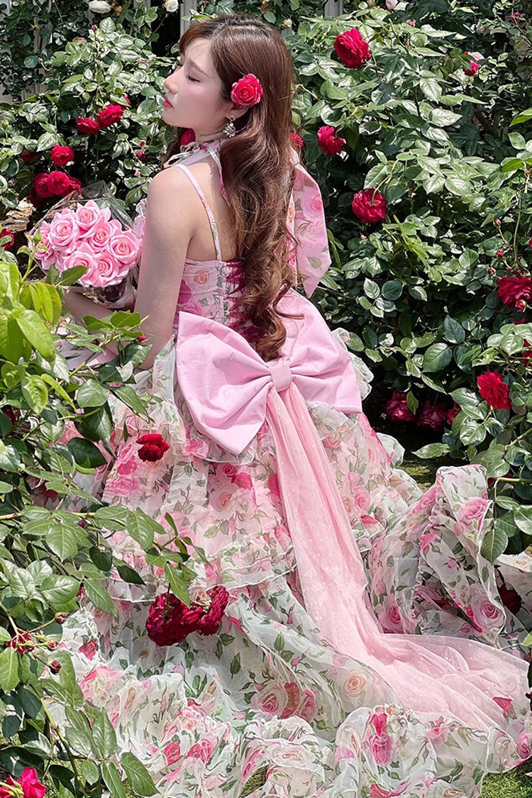 Sweet Lolita Dress - Multi-color Rose Print, Pink, Printed - Tea Party Dress - additional product view 7
