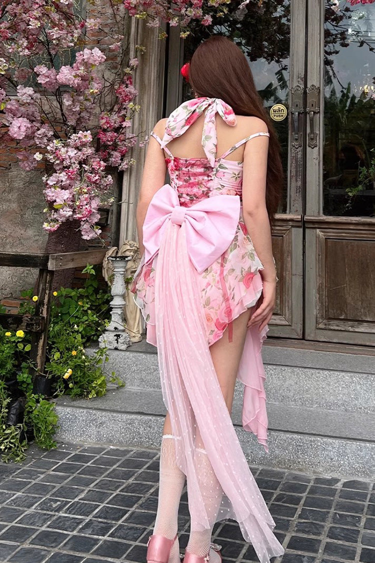Sweet Lolita Dress - Multi-color Rose Print, Pink, Short Version, Short Length, Printed - additional product view 10