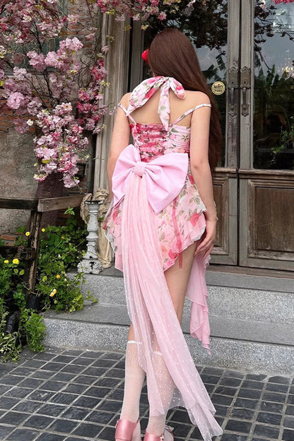 Sweet Lolita Dress - Multi-color Rose Print, Pink, Short Version, Short Length, Printed - additional product view 10