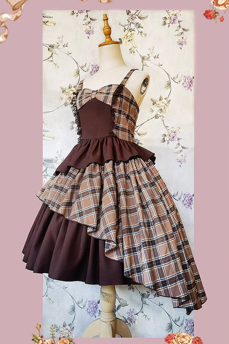 Sweet Lolita Dress - Multi-color Triple-layered Print, 5 Colors, Classic Style, Bow Detail - additional product view 8
