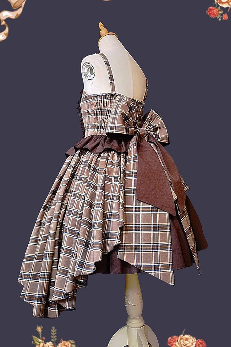 Sweet Lolita Dress - Multi-color Triple-layered Print, 5 Colors, Classic Style, Bow Detail - additional product view 9