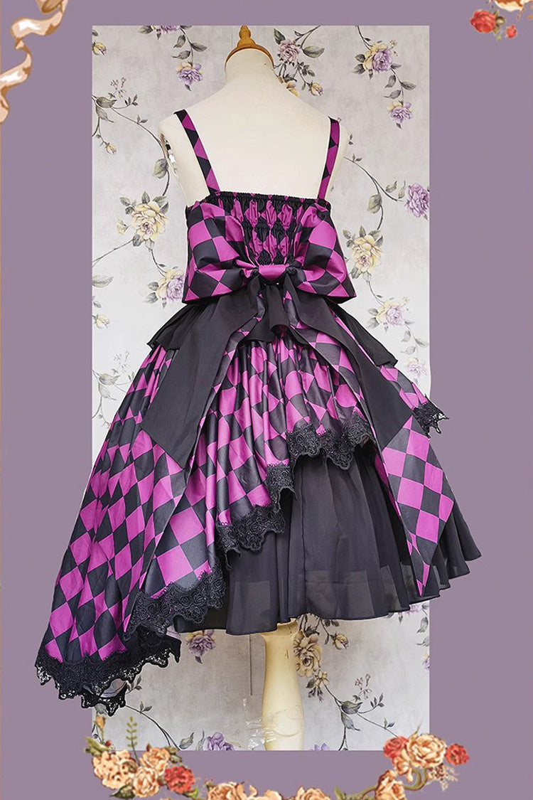 Sweet Lolita Dress - Multi-color Triple-layered Print, 5 Colors, Classic Style, Bow Detail - additional product view 15