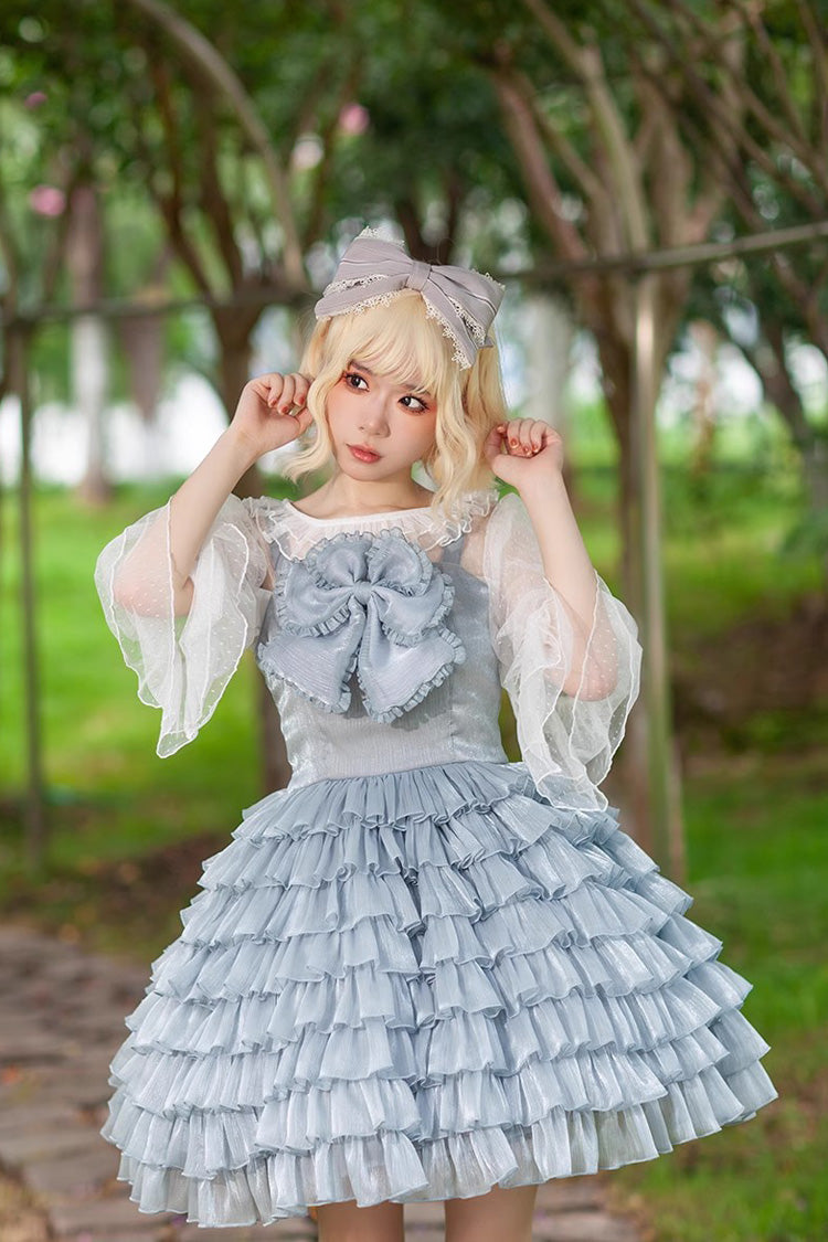 Sweet Lolita Dress - Multi-layer Plaid Print, 3 Colors, Plaid, Bow Detail, Ruffled - additional product view 10