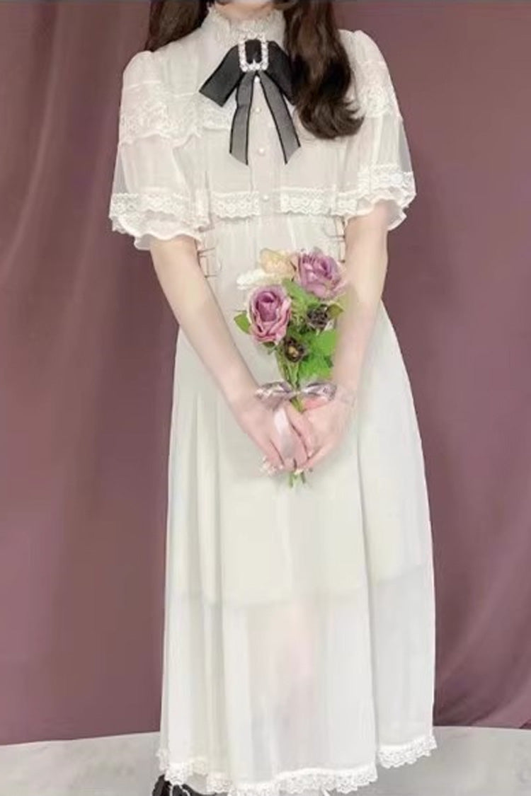 Sweet Lolita Dress - Multi-layered Lace Slim Jirai, 4 Colors, Lace Trim - additional product view 2