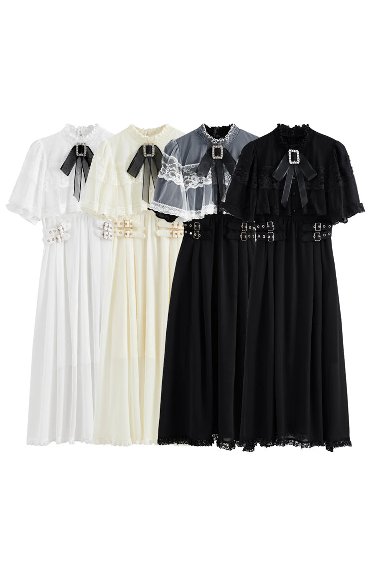 Sweet Lolita Dress - Multi-layered Lace Slim Jirai, 4 Colors, Lace Trim - additional product view 3
