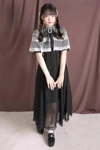 Sweet Lolita Dress - Multi-layered Lace Slim Jirai, 4 Colors, Lace Trim - additional product view 8