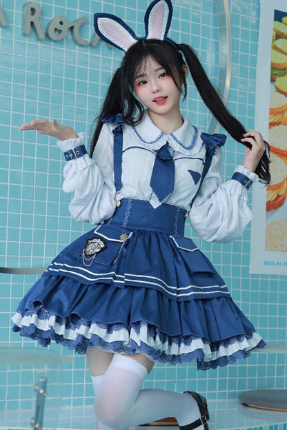 Sweet Lolita Dress - Officer Rabbit Multi-layer, 4 Colors, Ruffled - additional product view 5
