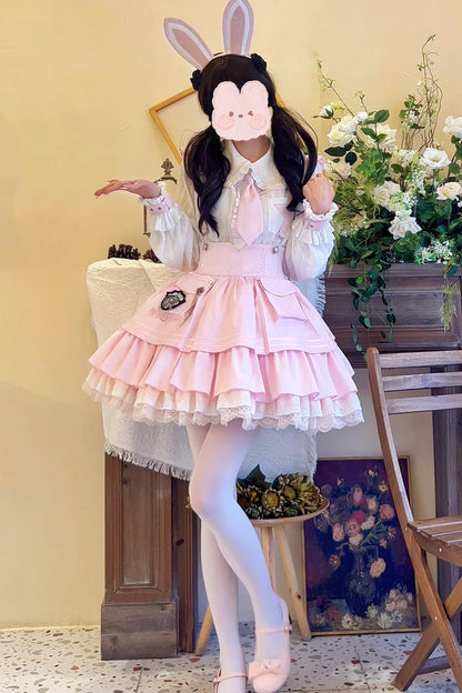 Sweet Lolita Dress - Officer Rabbit Multi-layer, 4 Colors, Ruffled - additional product view 8