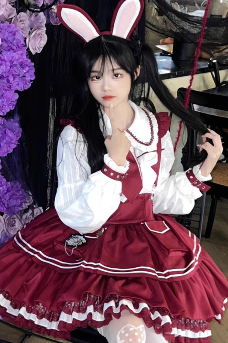 Sweet Lolita Dress - Officer Rabbit Multi-layer, 4 Colors, Ruffled - additional product view 10