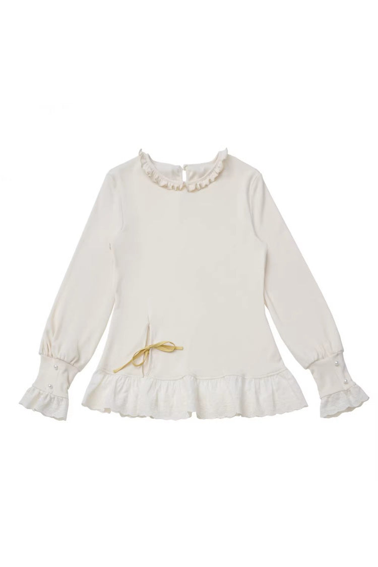 Sweet Lolita Dress - Orange Diary, Yellow, Lace Trim, Printed, Embroidered - S Top(Only) / M Top(Only) / L Top(Only) option