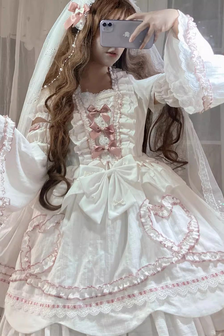 Sweet Lolita Dress - Pure Love Story, White, Bow Detail - Lolita Coordinate Dress - additional product view 4