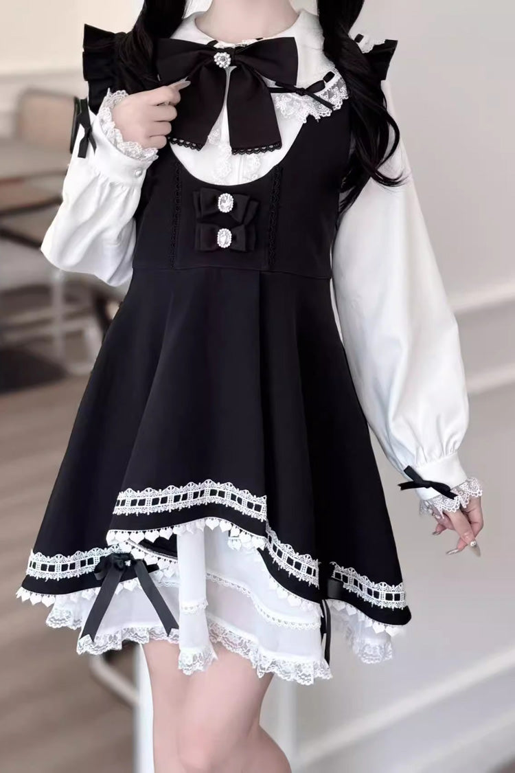 Sweet Lolita Dress - Rabbit Ears, 3 Colors, Lace Trim, Ruffled, Bow Detail - additional product view 6