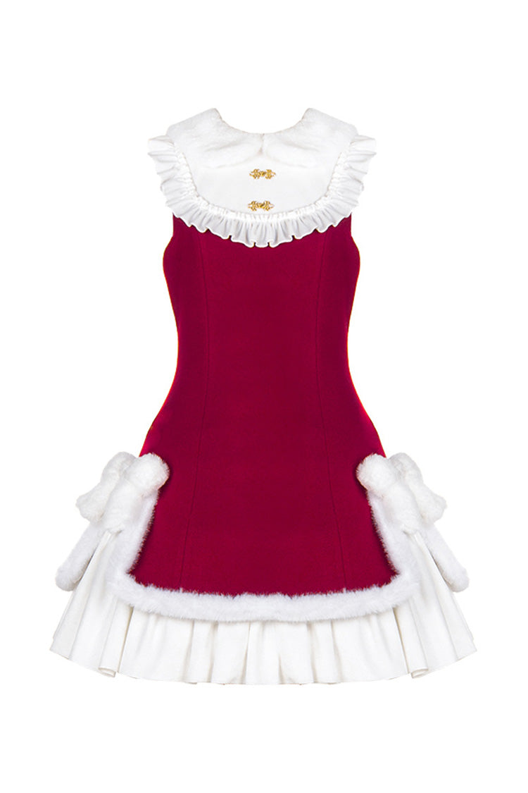 Sweet Lolita Dress - Red/white, 2 Colors, Bow Detail - Tea Party Dress - additional product view 6