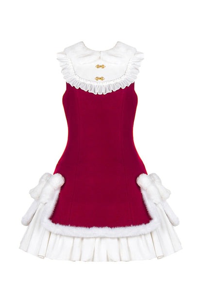 Sweet Lolita Dress - Red/white, 2 Colors, Bow Detail - Tea Party Dress - additional product view 6