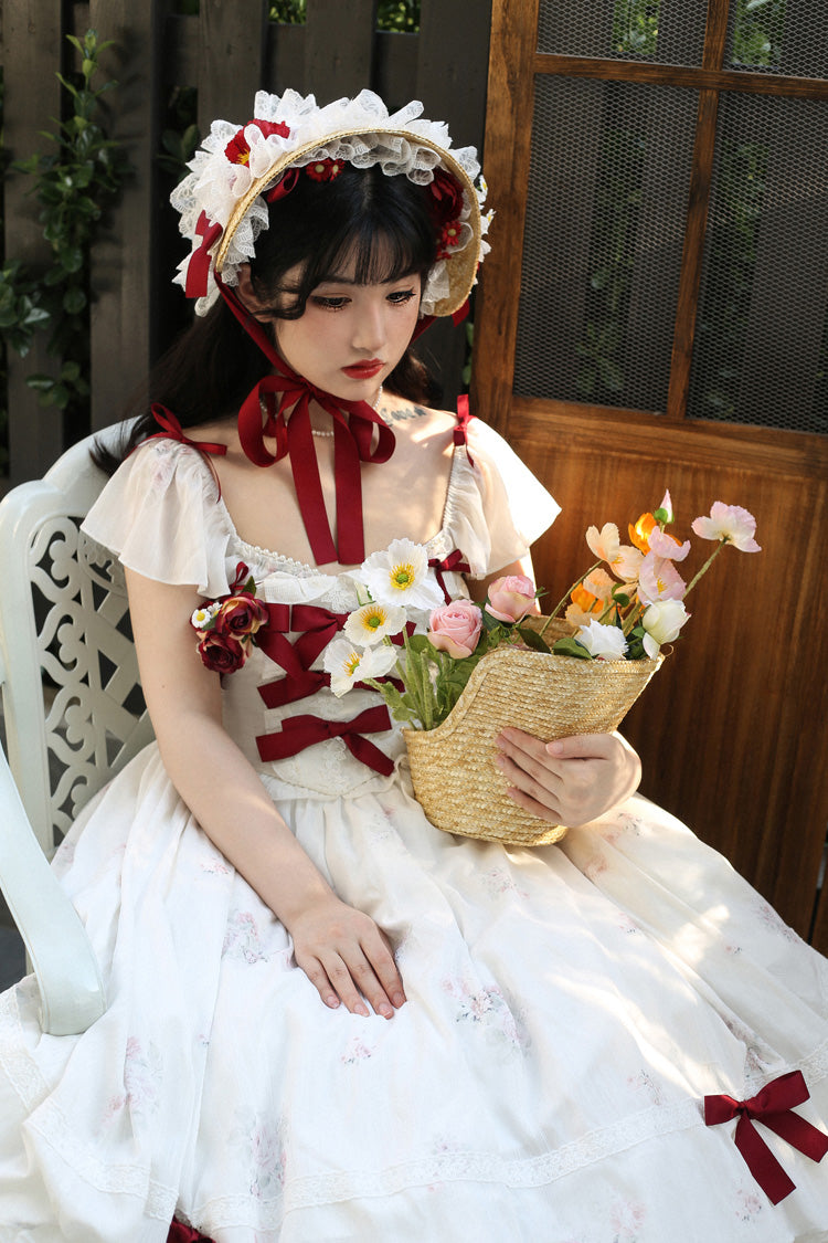 Sweet Lolita Dress - Rose Elegant, 2 Colors, Plus Size, Bow Detail, Ruffled - additional product view 11