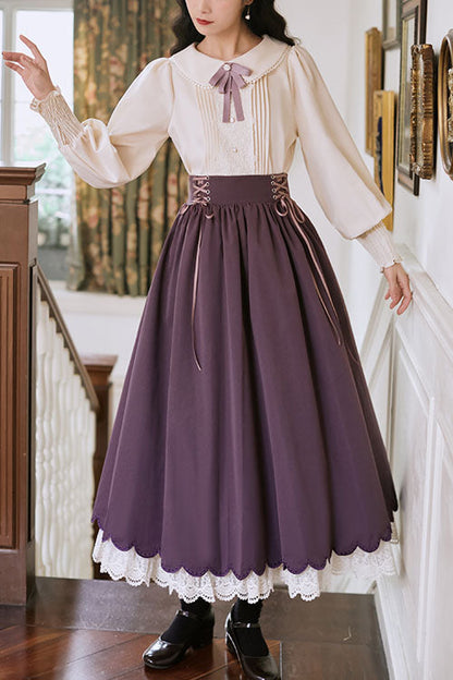 Sweet Lolita Dress - Solid Color High Waisted, 3 Colors, High Waist, Classic Style - main product image