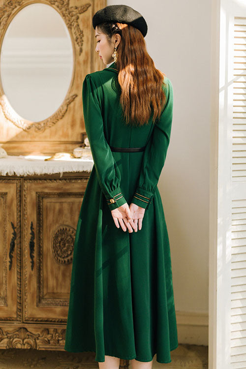 Sweet Lolita Dress - Solid Color Navy Style, 2 Colors, High Waist, Classic Style - additional product view 5