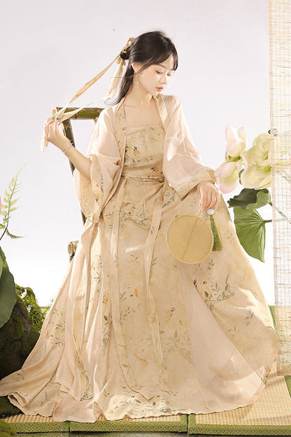 Sweet Lolita Dress - Song Dynasty High Waisted, Ivory, High Waist, Women's Style, Printed - additional product view 4