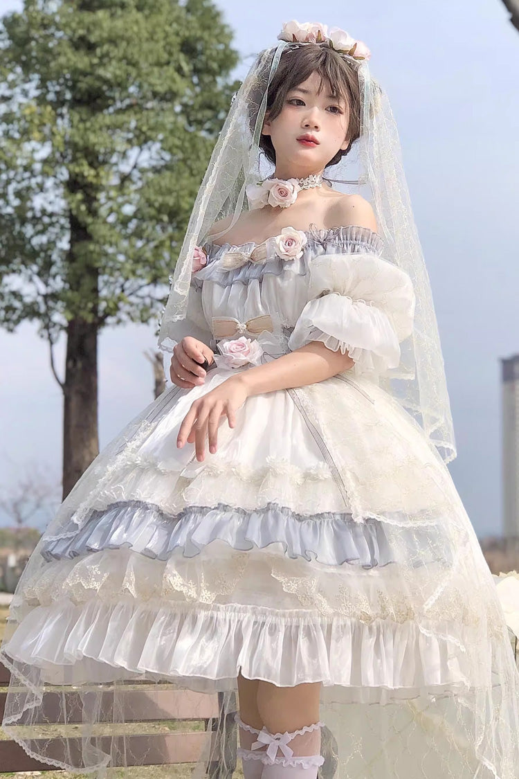 Sweet Lolita Dress - Spring Of Boliya, 2 Colors, Bow Detail, Lace Trim, Ruffled - additional product view 2
