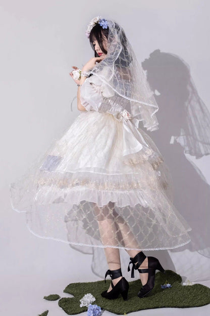 Sweet Lolita Dress - Spring Of Boliya, 2 Colors, Bow Detail, Lace Trim, Ruffled - additional product view 3