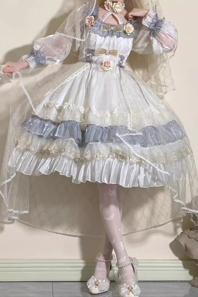 Sweet Lolita Dress - Spring Of Boliya, 2 Colors, Bow Detail, Lace Trim, Ruffled - additional product view 6
