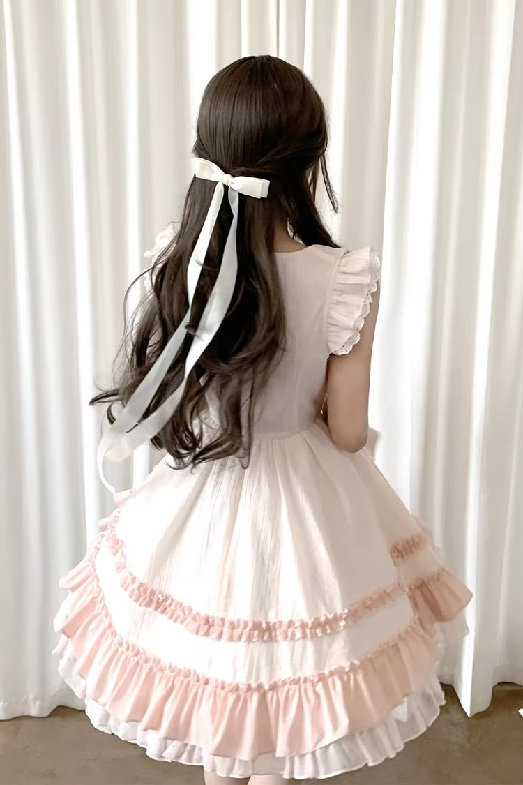 Sweet Lolita Dress - Spring Timeline, Pink, Lace Trim, Ruffled, Layered - additional product view 3