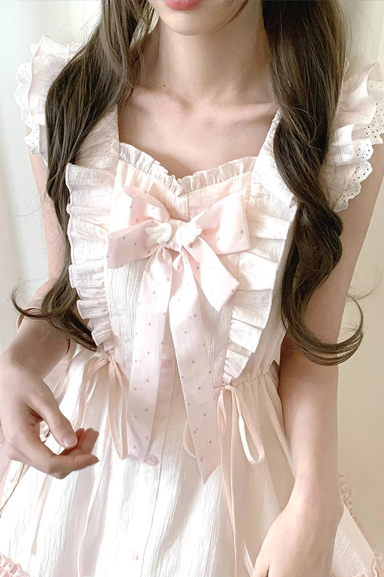 Sweet Lolita Dress - Spring Timeline, Pink, Lace Trim, Ruffled, Layered - additional product view 4