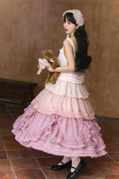 Sweet Lolita Dress - Stand Collar Multi-layered, 14 Colors, Stand Collar, Ruffled - additional product view 15