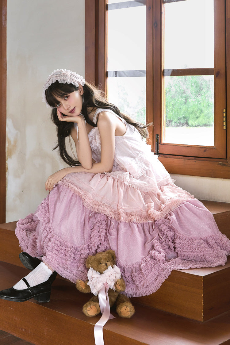 Sweet Lolita Dress - Stand Collar Multi-layered, 14 Colors, Stand Collar, Ruffled - additional product view 16