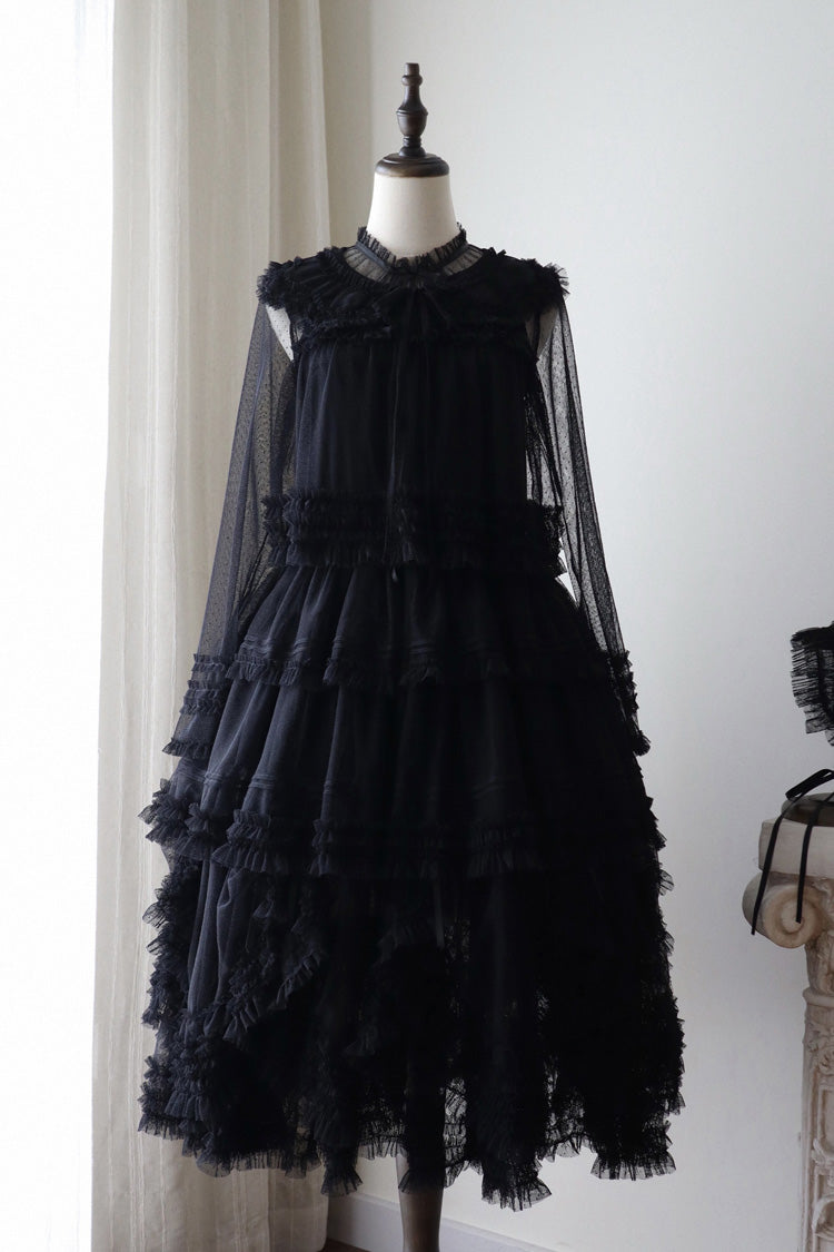 Sweet Lolita Dress - Stand Collar Multi-layered, 14 Colors, Stand Collar, Ruffled - additional product view 32