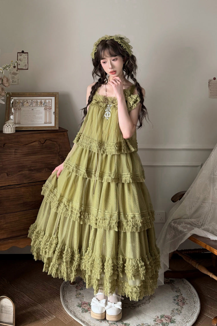 Sweet Lolita Dress - Stand Collar Multi-layered, 14 Colors, Stand Collar, Ruffled - additional product view 36