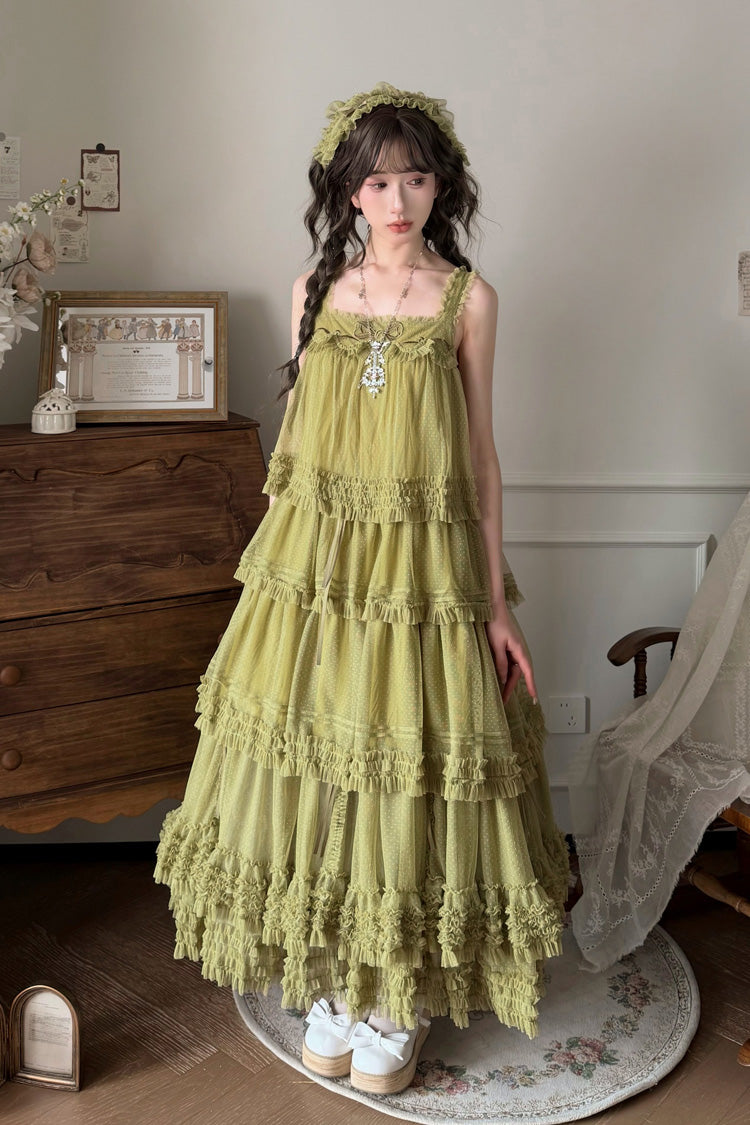 Sweet Lolita Dress - Stand Collar Multi-layered, 14 Colors, Stand Collar, Ruffled - additional product view 37