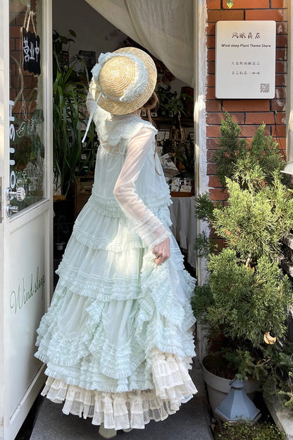 Sweet Lolita Dress - Stand Collar Multi-layered, 14 Colors, Stand Collar, Ruffled - additional product view 39
