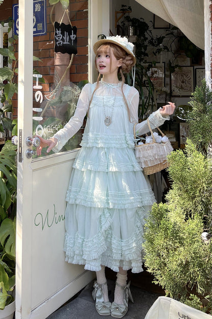 Sweet Lolita Dress - Stand Collar Multi-layered, 14 Colors, Stand Collar, Ruffled - additional product view 42