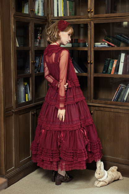 Sweet Lolita Dress - Stand Collar Multi-layered, 14 Colors, Stand Collar, Ruffled - additional product view 47