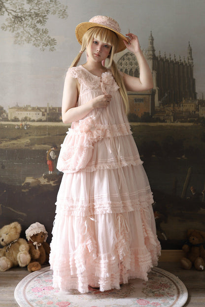 Sweet Lolita Dress - Stand Collar Multi-layered, 14 Colors, Stand Collar, Ruffled - additional product view 57