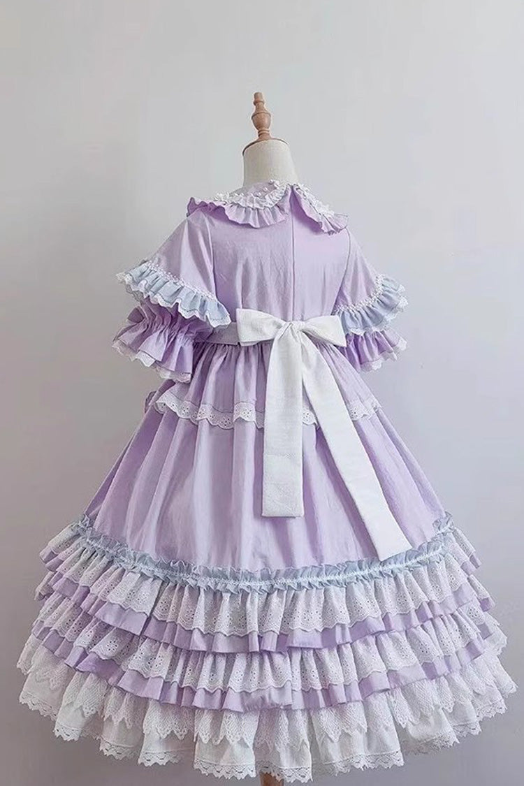 Sweet Lolita Dress - Star Sugar, Purple, Bow Detail, Ruffled - additional product view 4