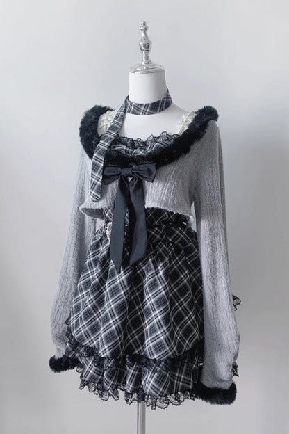 Sweet Lolita Dress - Stardust Oath, 2 Colors, Printed, Long Sleeves, Lace Trim - additional product view 3
