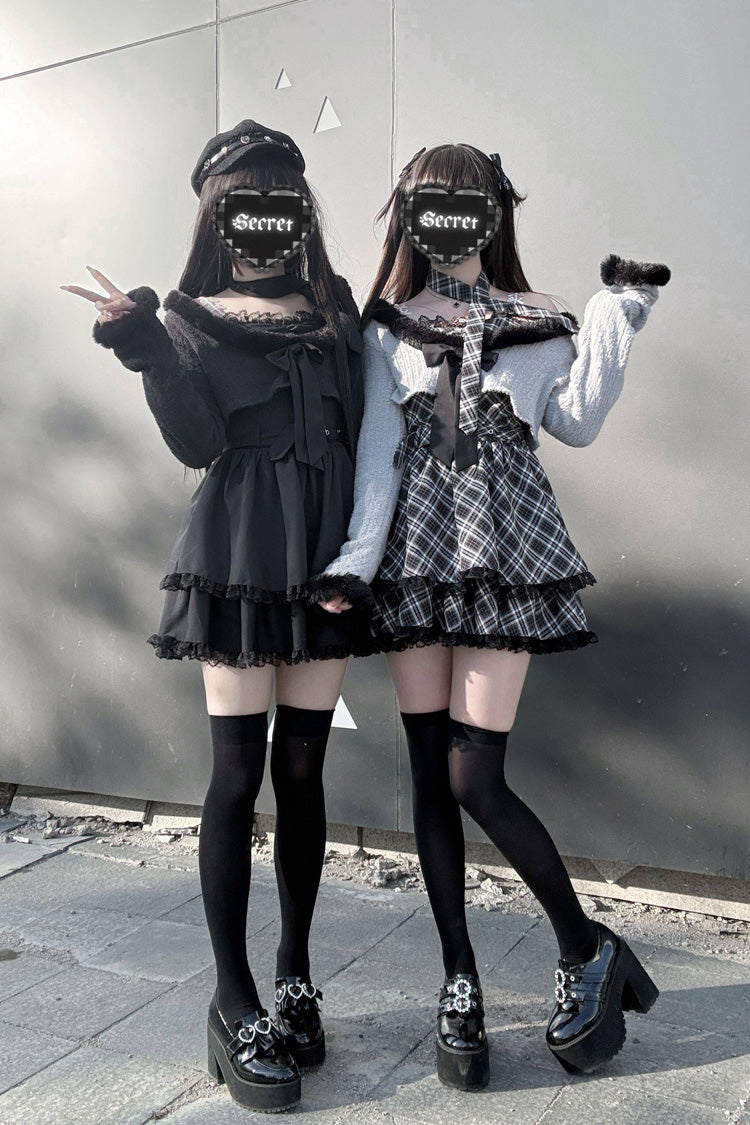 Sweet Lolita Dress - Stardust Oath, 2 Colors, Printed, Long Sleeves, Lace Trim - additional product view 4