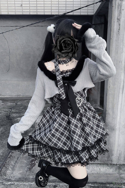 Sweet Lolita Dress - Stardust Oath, 2 Colors, Printed, Long Sleeves, Lace Trim - additional product view 9