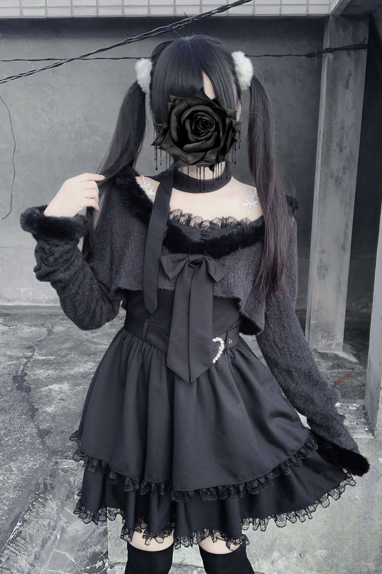 Sweet Lolita Dress - Stardust Oath, 2 Colors, Printed, Long Sleeves, Lace Trim - additional product view 12