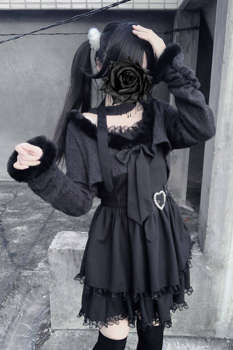 Sweet Lolita Dress - Stardust Oath, 2 Colors, Printed, Long Sleeves, Lace Trim - additional product view 14