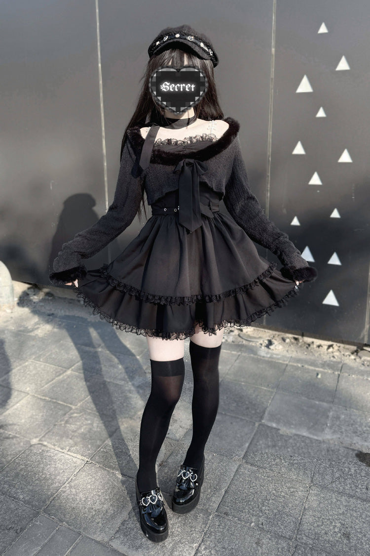Sweet Lolita Dress - Stardust Oath, 2 Colors, Printed, Long Sleeves, Lace Trim - additional product view 15