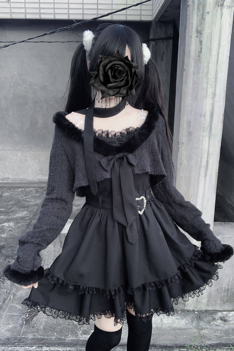 Sweet Lolita Dress - Stardust Oath, 2 Colors, Printed, Long Sleeves, Lace Trim - additional product view 17