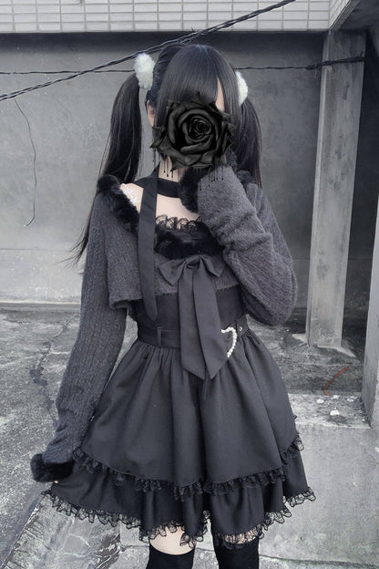 Sweet Lolita Dress - Stardust Oath, 2 Colors, Printed, Long Sleeves, Lace Trim - additional product view 18
