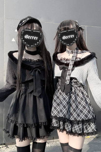 Sweet Lolita Dress - Stardust Oath, 2 Colors, Printed, Long Sleeves, Lace Trim - main product image