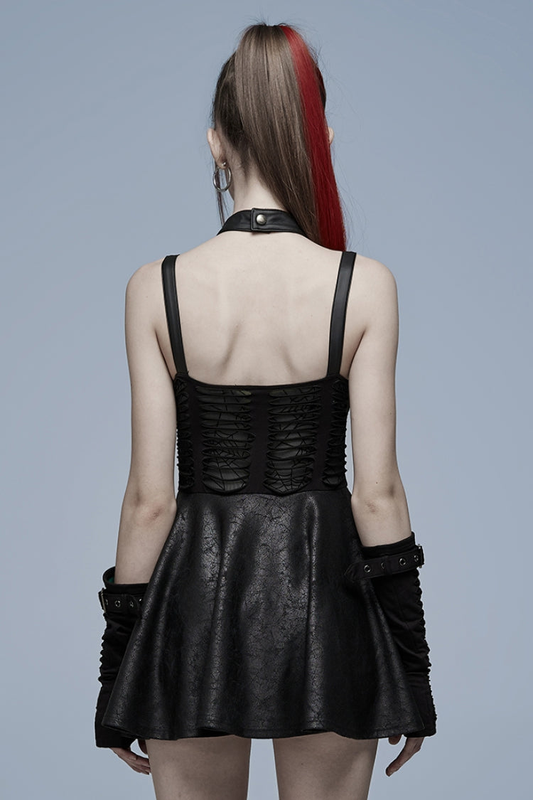 Sweet Lolita Dress - Stitching Spider Web Ripped, 3 Colors, Women's Style, Gothic Style - additional product view 3