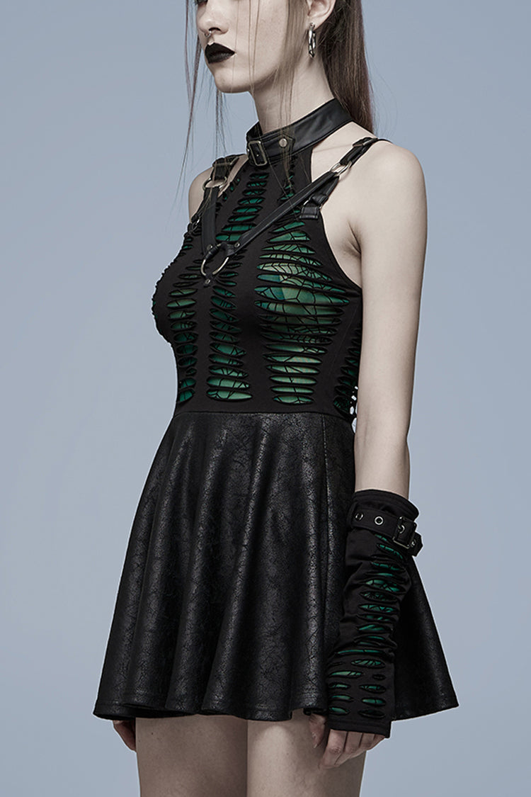 Sweet Lolita Dress - Stitching Spider Web Ripped, 3 Colors, Women's Style, Gothic Style - additional product view 10