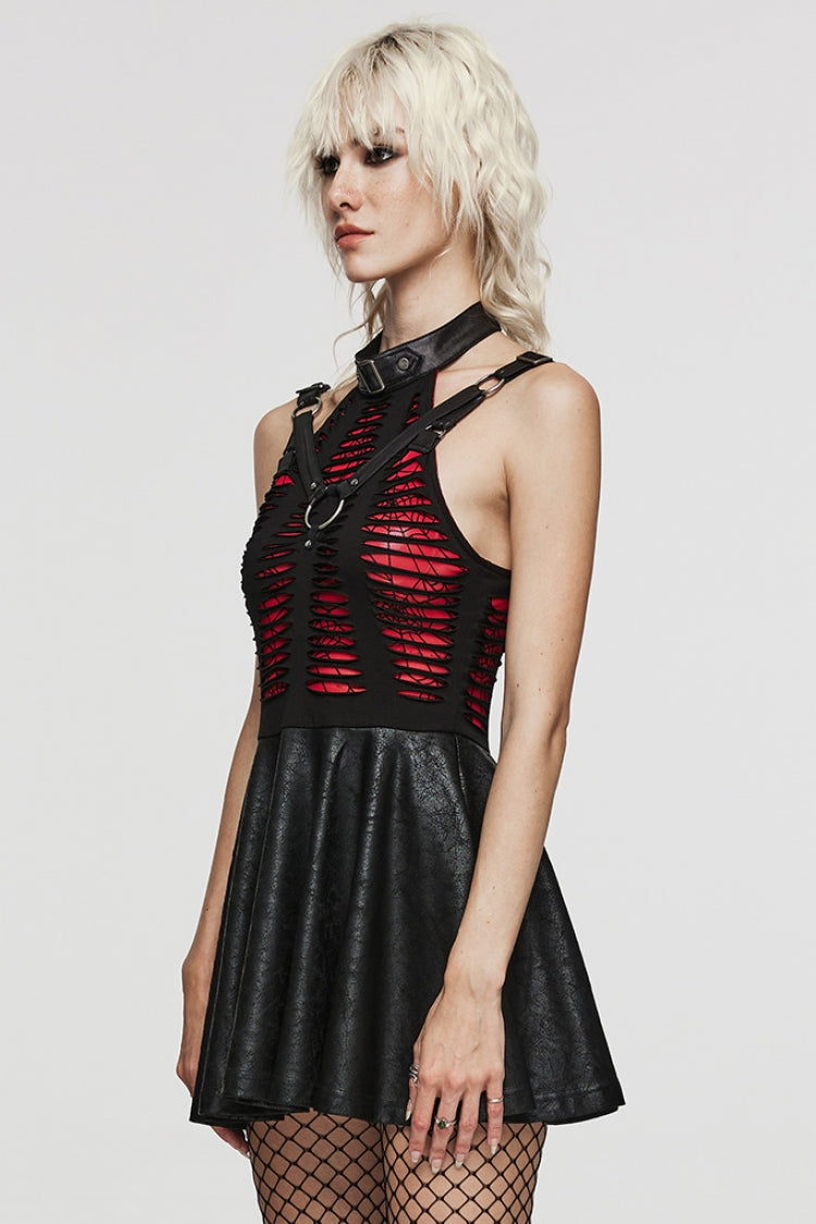 Sweet Lolita Dress - Stitching Spider Web Ripped, 3 Colors, Women's Style, Gothic Style - additional product view 18